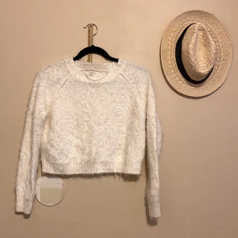 Cotton On Knit Wear Fuzzy Cropped Sweater